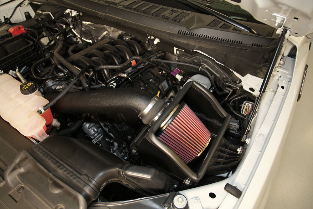 K&N Cold Air Intake, 63 Series AirCharger, Black Polyethylene Tube, Red Filter - 63-2591