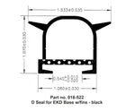 AP Products Slide Out Seal, 1-1/2 in Width x 1 in Height x 40 ft Length, Black - 018-522