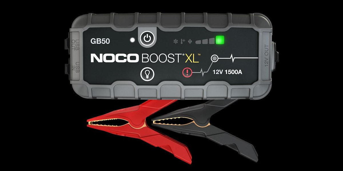 NOCO Battery Jump Starter, 35 Watt Hours Capacity Lithium-Ion Battery, 1500 Peak amp, Up To 30 Jump Starts Per Charge - GB50