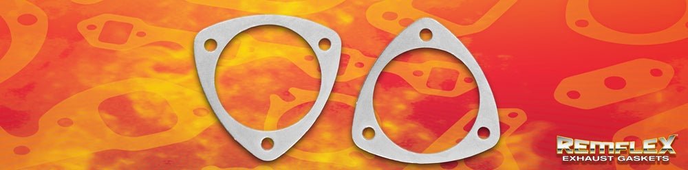 Remflex Exhaust Gaskets Exhaust Header Collector Gasket, 3 in Pipe Diameter, Two Bolt 4-1/8 in Circle - 8006