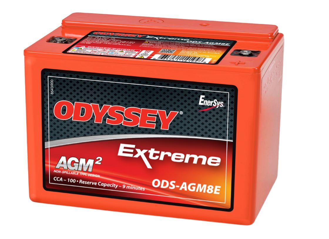 Odyssey Battery Battery, Extreme Series, 12 V, 100 Cold Cranking amp/310 Pulse Hot Cranking amp - ODS-AGM8E