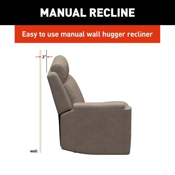 Lippert Chair, Heritage Theater Series, 27-1/2 in Width x 35 in Depth x 39 in Height Overall, 64 in Reclining Depth - 2024044095