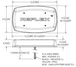 Ecco Electronic Warning Light, 15 in Length x 9 in Width x 2-1/2 in Height, Amber LED Lens, 18 Flash Patterns - 5580A
