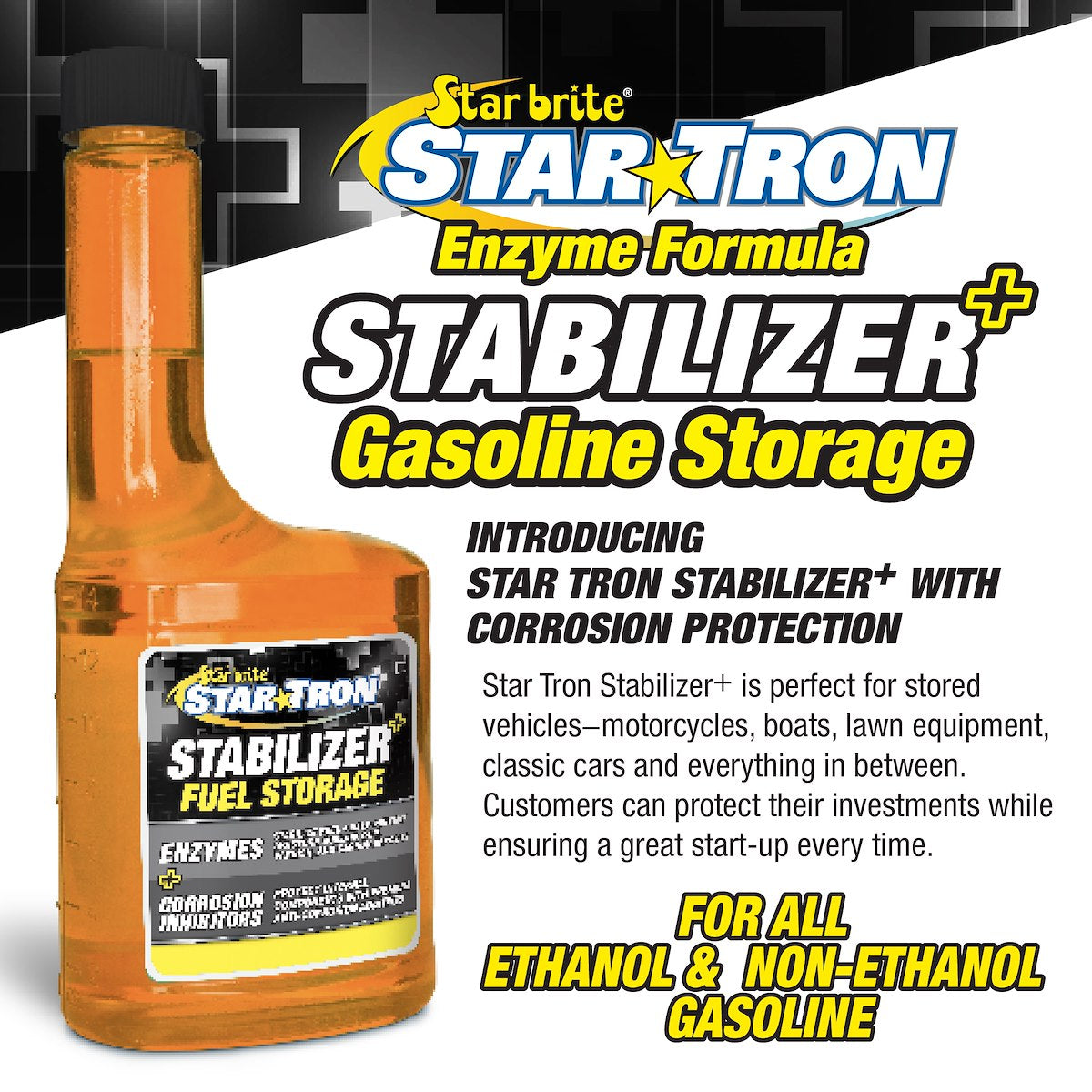 Star Brite Fuel Additive, Treats Up To 80 gal, 16 oz Bottle - 14816