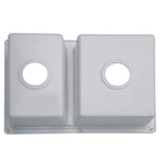 Lippert Sink, Double Kitchen Sink For 25 in x 17 in Basin, 23.94 in x 16.44 in Opening, White - 809030