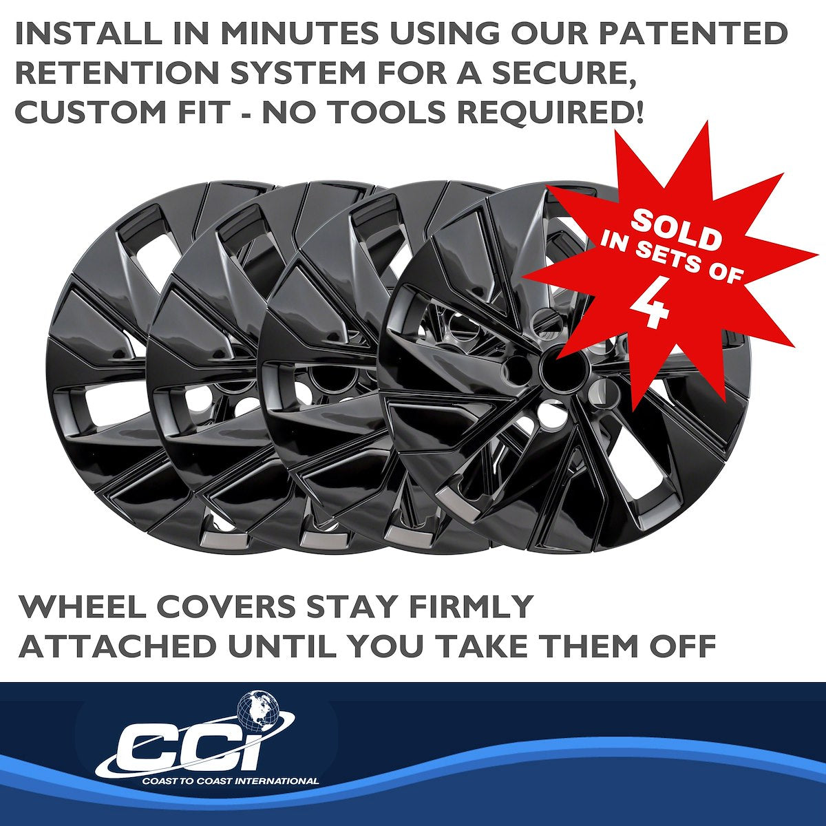Coast2Coast Universal Wheel Covers IWC53816BLK product image 5