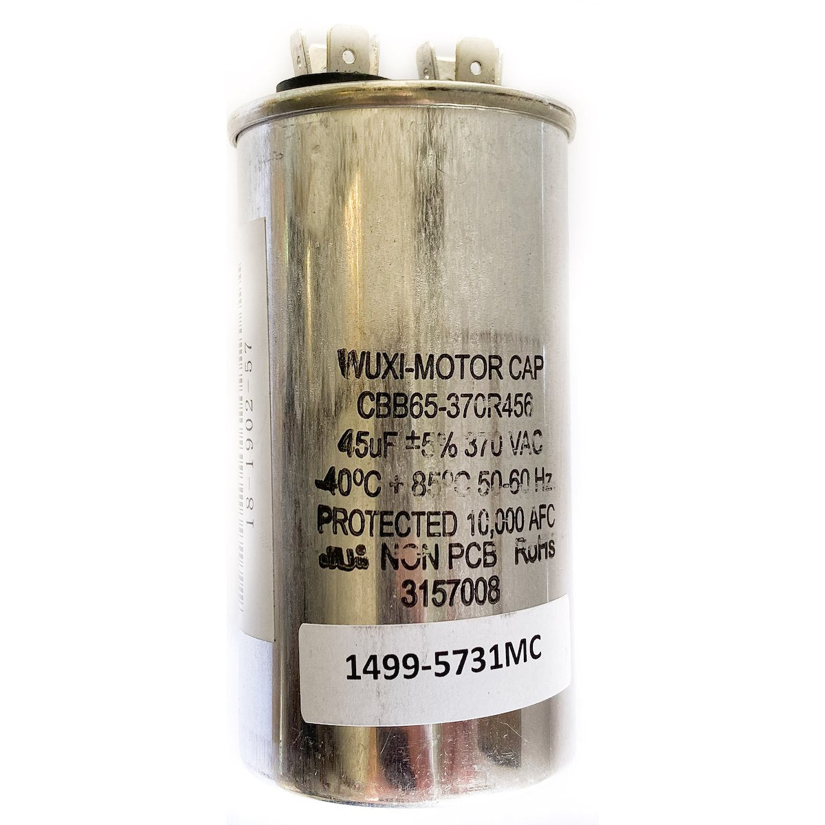 M.C. Enterprises Air Conditioner Capacitor, 45 Microfarad, 370 V - 1499-5731MC