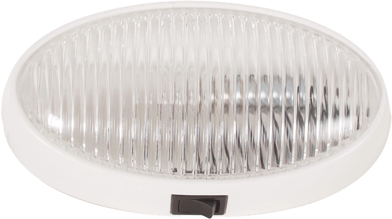Optronics Porch Light, 1 Incandescent Bulb, 12.8 V, 6-1/4 in x 3-7/16 in Oval - RVPL7CP