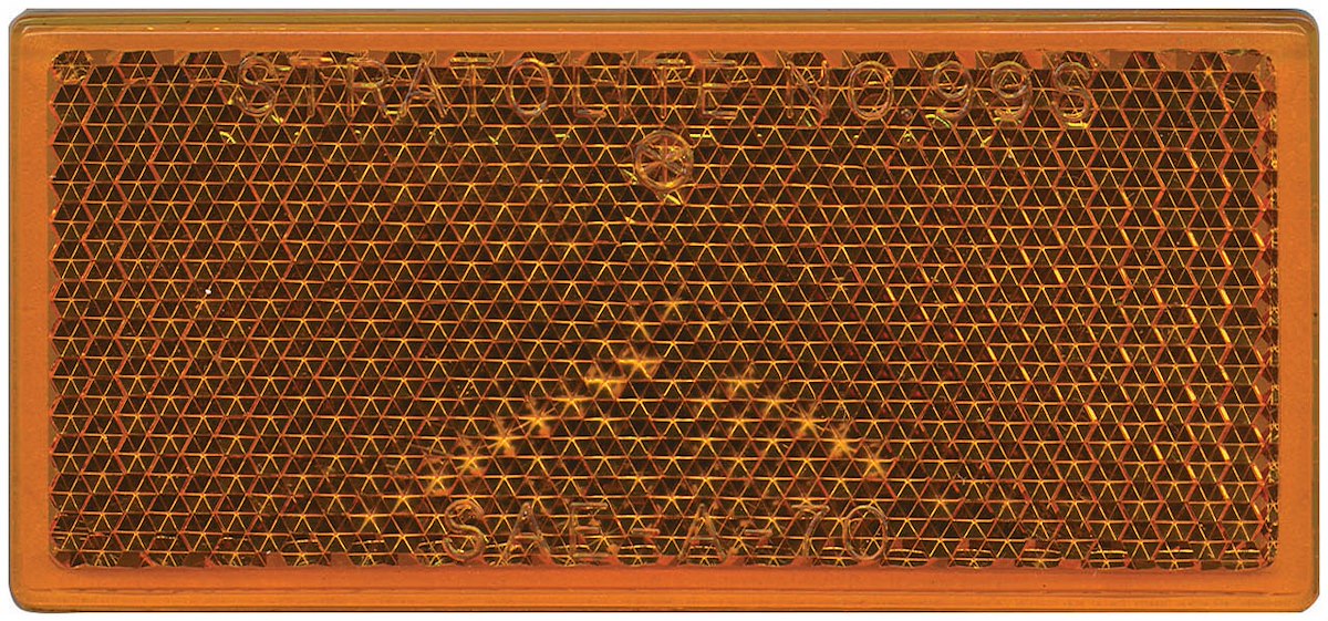 Peterson Manufacturing Reflector, 3-1/8 in Length x 1-3/8 in Width Rectangular - V483A