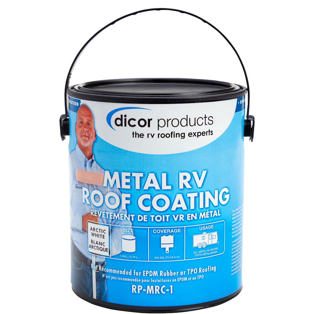 Dicor Corp. Roof Coating, 200 Square ft, White, 1 gal Can - RP-MRC-1