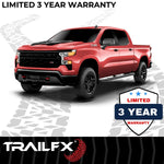 TrailFX Nerf Bar, TFX 4" Oval Tube Side Steps, 4 in Oval Bent, Titanium Black - A1003B