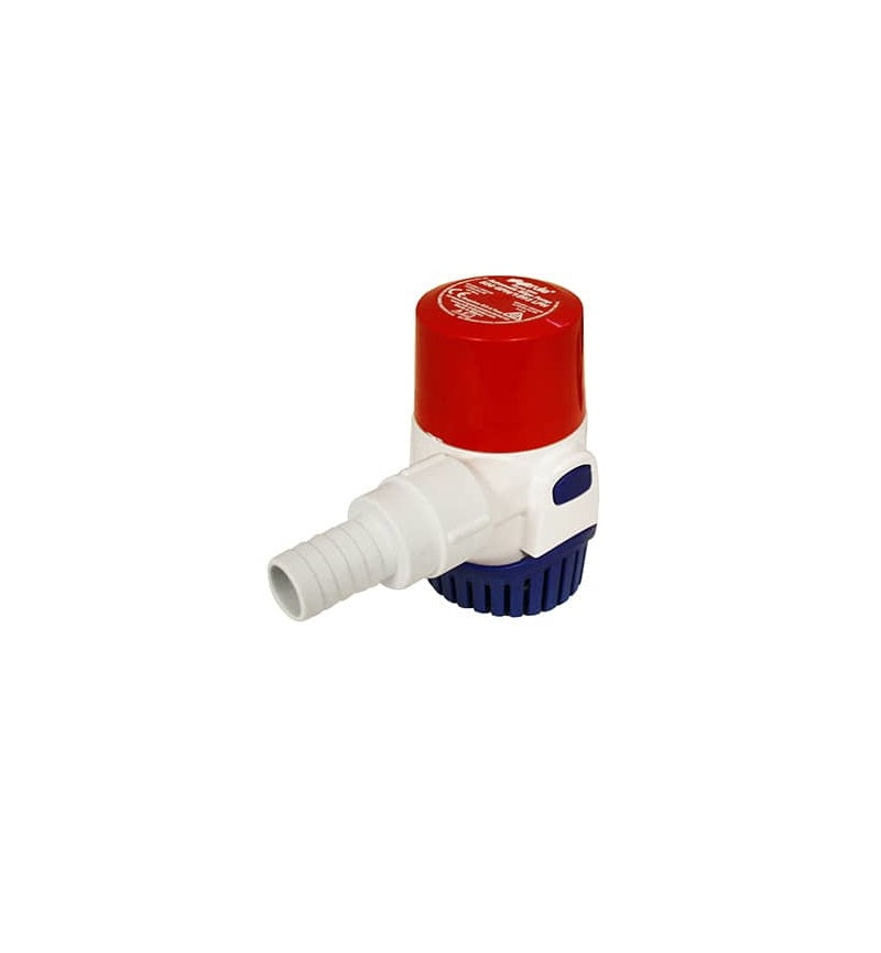 Rule Bilge Pump, 500 gal Per Hour, 2.9 in Width x 4.1 in Height, 3/4 in Hose - 25SA