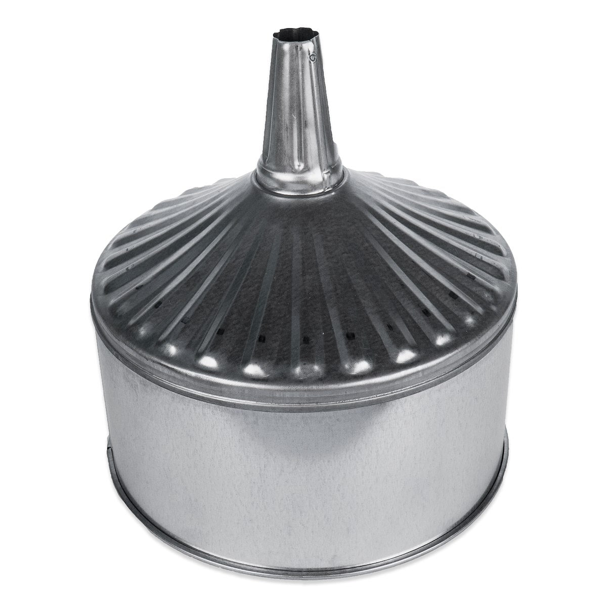 WirthCo Funnel, 11-3/8 in Top Outside Diameter x 12-1/8 in Overall Height, 1 in Inside Diameter x 3-3/4 in Length Center Spout, 12 qt Capacity - 94467