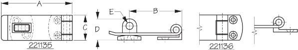 Sea Dog Lock Hasp, 3-1/8 in Length x 1-1/8 in Width, Stainless Steel - 221135-1