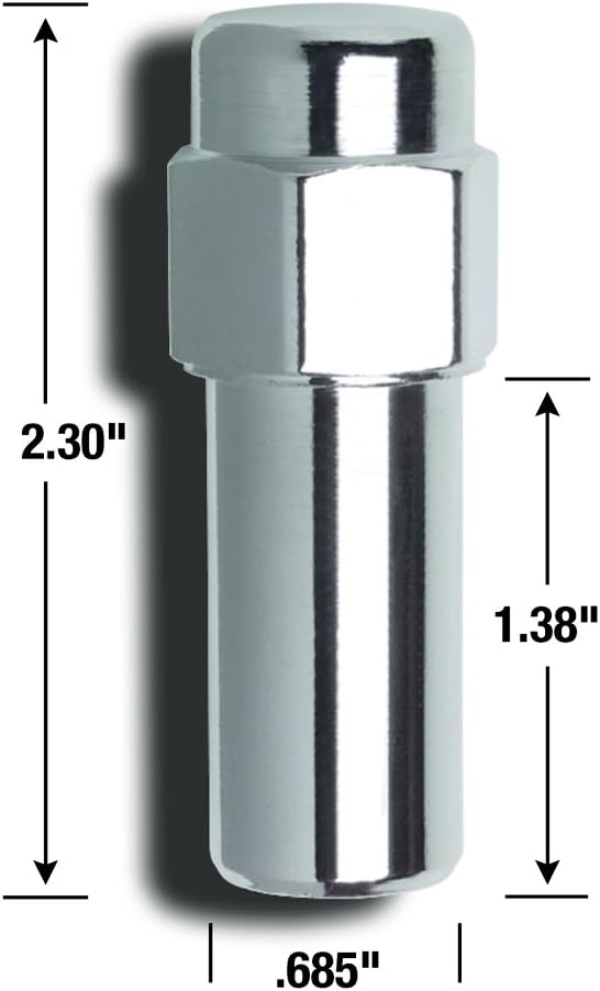 Gorilla Lug Nut, 14 Millimeter X 1.5 Thread Size, 1.38 in Mag Shank, 2.3 in Overall Length, Pack of 4 - 84147B