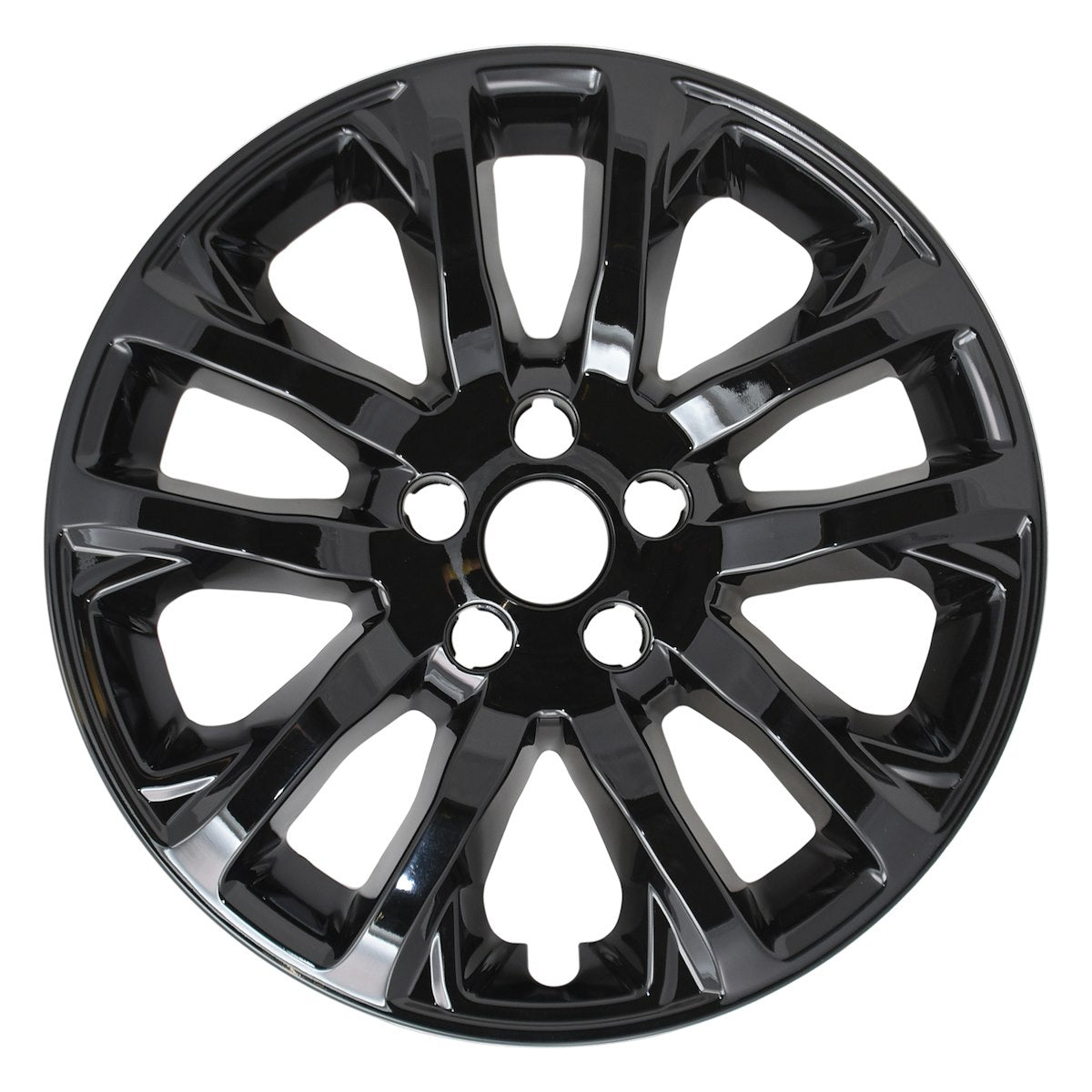 Coast2Coast Wheel Skin, 17 in, 5 Double Spokes, Gloss Black, Set Of 4 - IMP457BLK