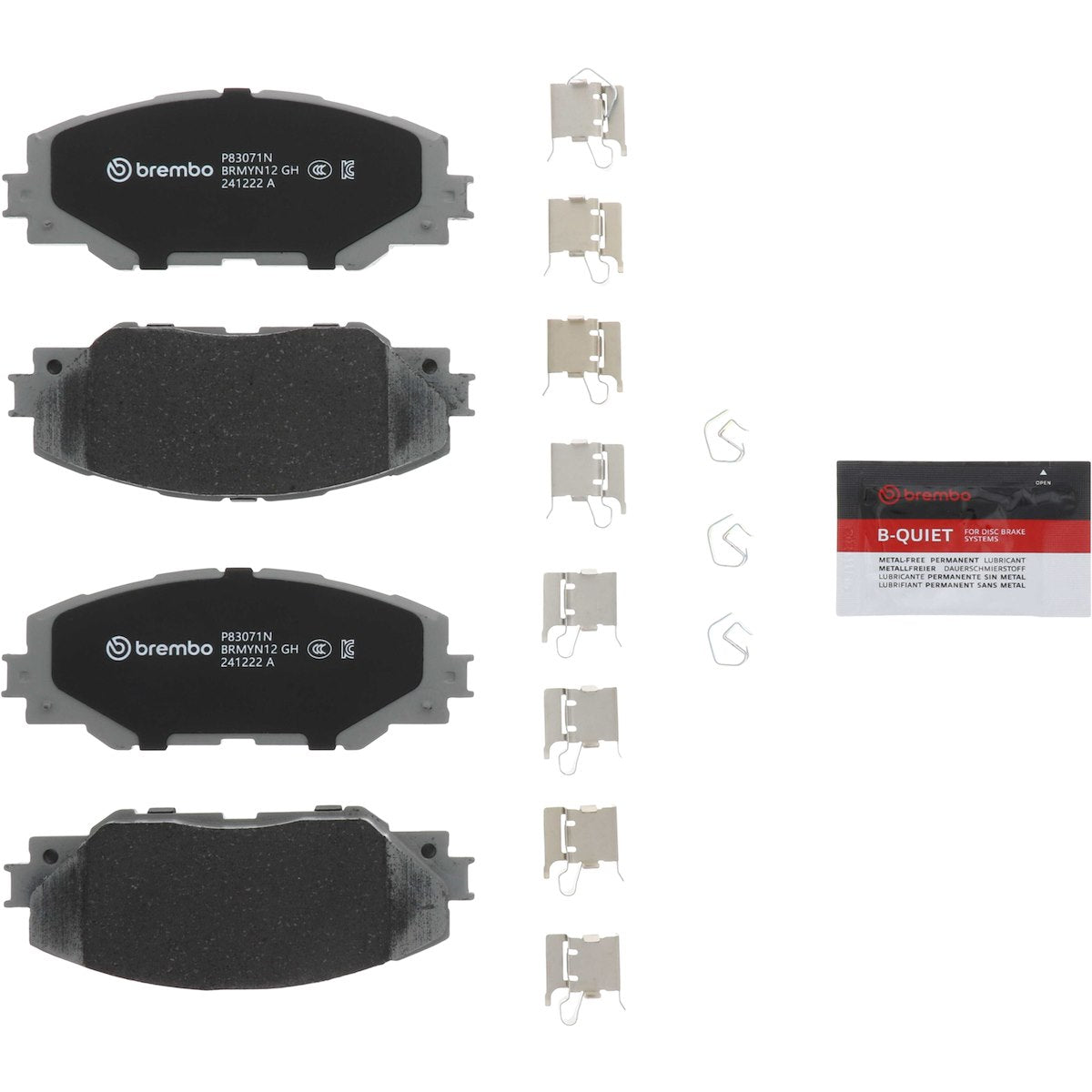 Brembo Brake Pad, FMSI Number D1211-8331, Ceramic, Set Of 4 - P83071N