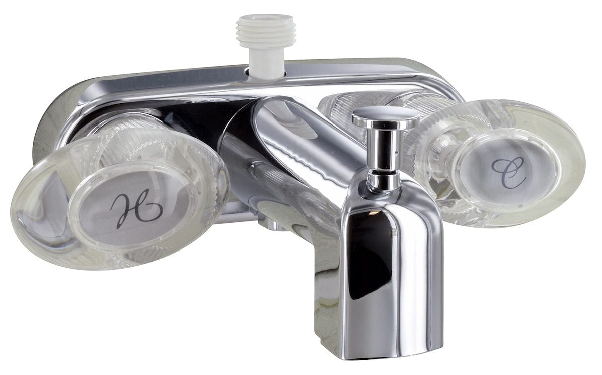 Phoenix Products Faucet, 2 Acrylic Lever Handle, Polished Chrome Plated/Plastic Underbody, 2 Hole Application - PF223361