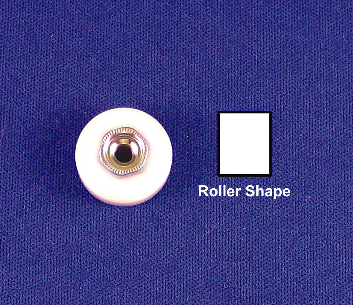 Strybuc Interior Door Roller, 3/4 in Diameter, 7/16 in Hub Diameter, 1/4 in Thickness - 184C
