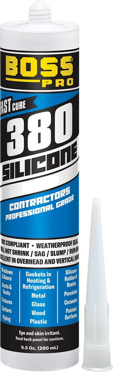 Accumetric Caulk Sealant, BOSS 380, 10 To 20 Minutes Tack Free Time, White - 142265