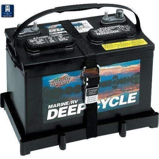 T-H Marine Battery Tray, For Use With 27 Series Battery, 12-1/2 in Length x 7 in Width Inside Dimensions - NBH-27-SSC-DP
