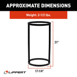 Lippert Trash Bag Holder, Holds 13 gal Kitchen Bags With 24 in Diameter Drawstring, 17-1/4 in Length x 17-1/4 in Width x 31 in Height - 2022105716
