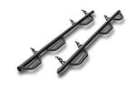 N-Fab Nerf Bar - Truck Wheel To Wheel, 3 in Round Bent, Black Matte Textured Powder Coated Steel - D20100CC-6-TX