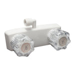 Dura Faucet Shower Control Valve, 2 Valve, 4 in Center Distance, 2 Hole Application - DF-SA100A1-WT