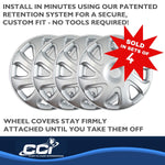 Coast2Coast Wheel Cover, 14 in, 8 Directional Spoke, Set Of 4 - IWC40414S