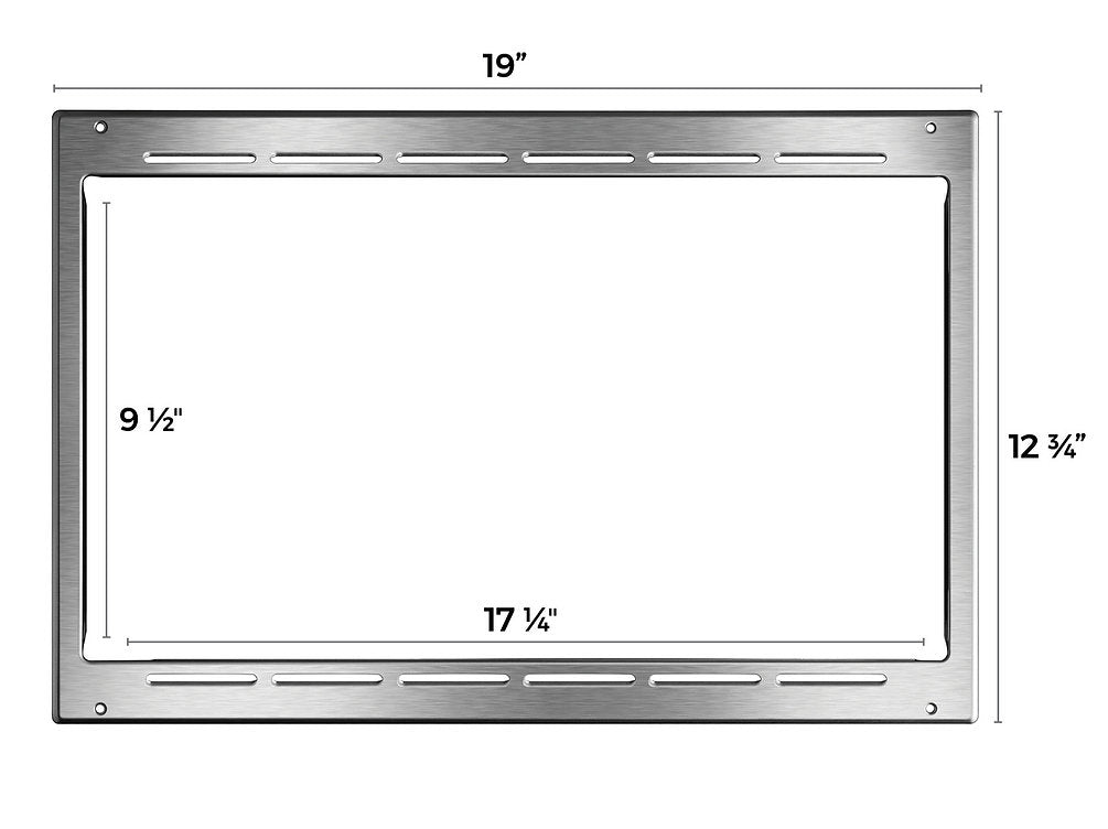 Contoure Microwave Oven Trim Kit, Use With Microwave Oven Model RV-788S, 19 in Width x 12.69 in Height, Stainless Steel - RV-TRIM7S
