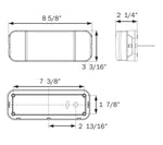 Optronics Trailer Light, 8.625 in Length x 3.188 in Width x 2-1/4 in Depth, 12.8 V DC, White Base - RVST60S