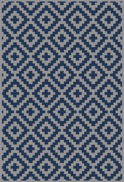 Lippert Patio Mat, 12 ft Length x 8 ft Width, Blue and Gray - 2024048079