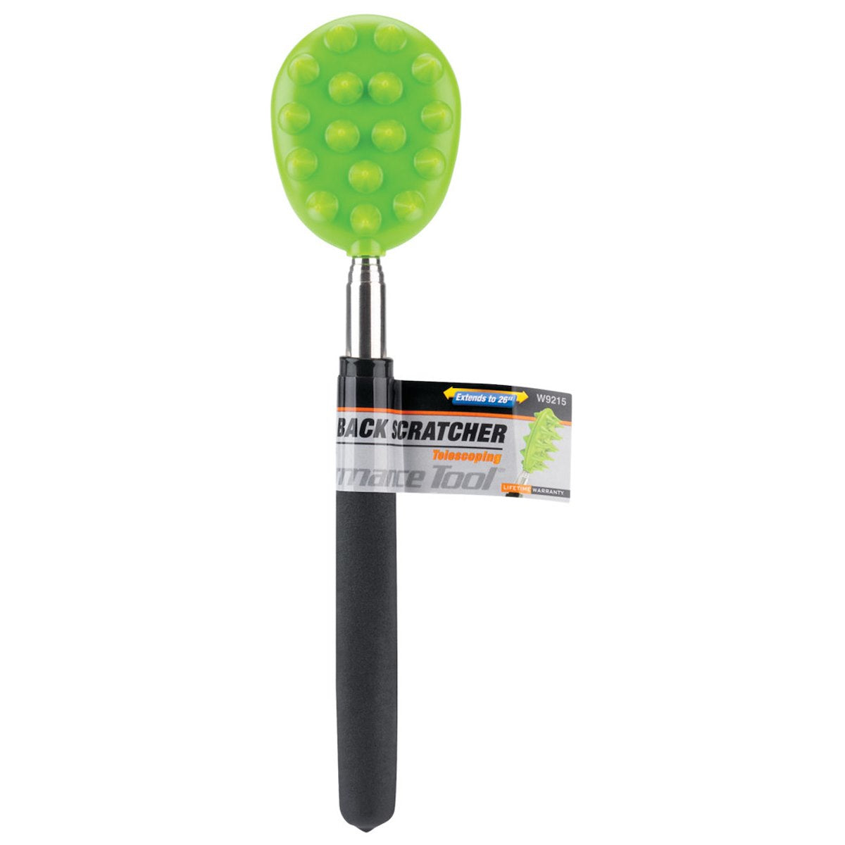 Performance Tool Back Scratcher, Up To 26 in Length, Stainless Steel Handle With Grip - W9215