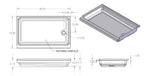 Specialty Recreation Shower Pan, 24 in x 40 in x 5.51 in, White - SP2440WR