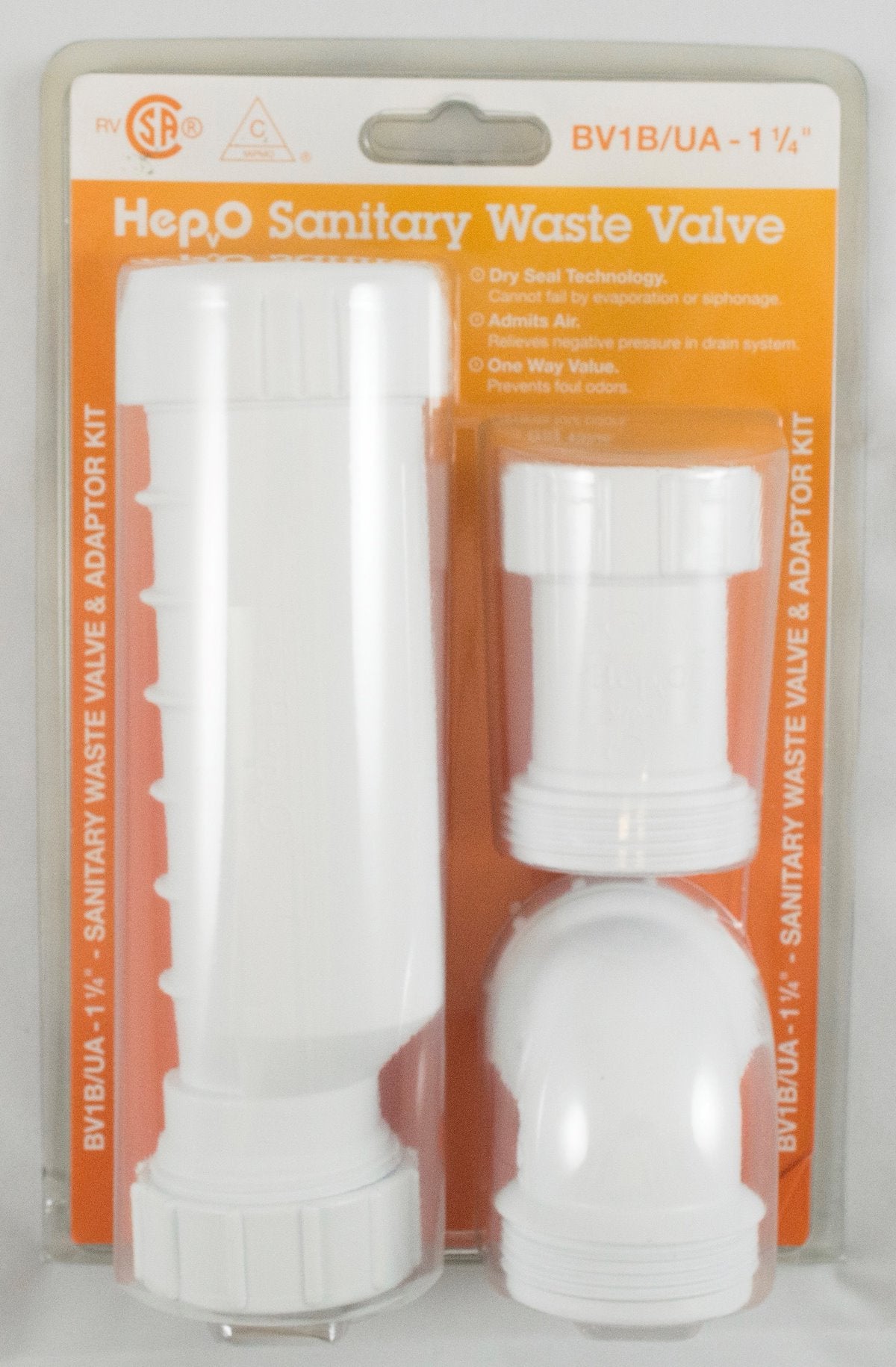 Sunbelt Sink Trap, 1-1/4 in In-Line Adaptor, White - WBV1BUA