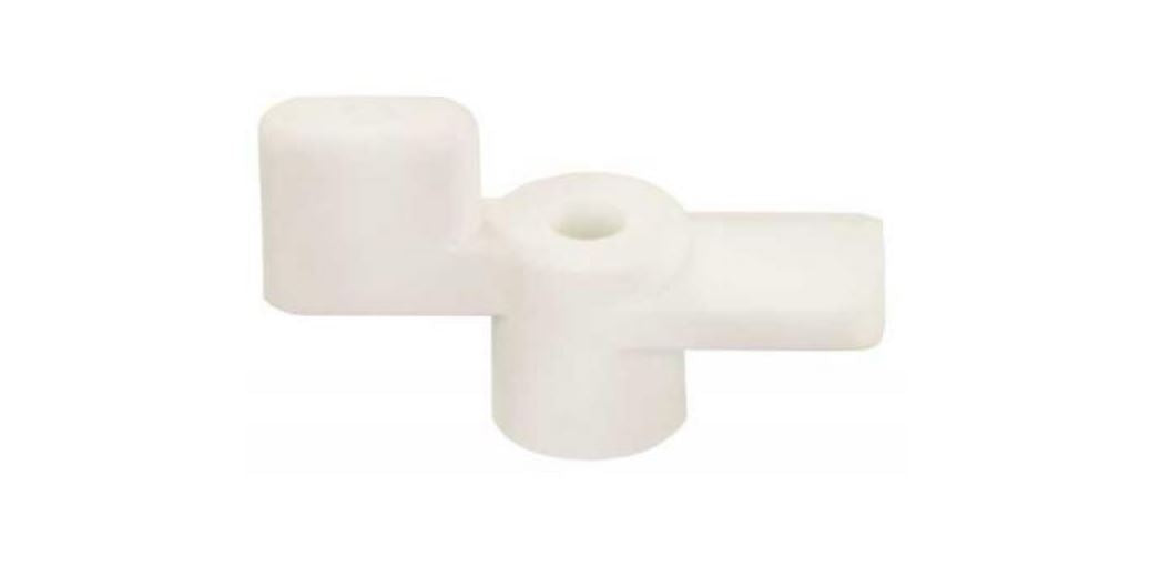 JR Products Door Catch, Use With Camper Ceiling To Secure The Entry Door When Stored, 1/4 in Length, Polar White - 11825