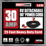 Valterra Power Cord, 3 Prong, 30 amp, 25 ft Length - A10-3025ED90