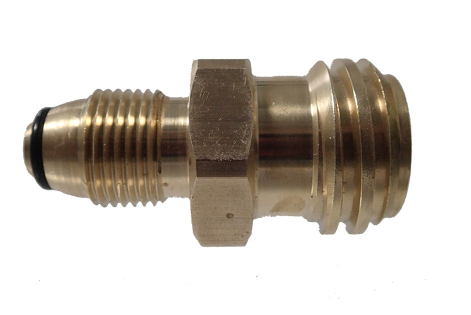 MB Sturgis Propane Adapter Fitting, Male Soft Nose POL x Male ACME Type 1, Brass - 204128-MBS