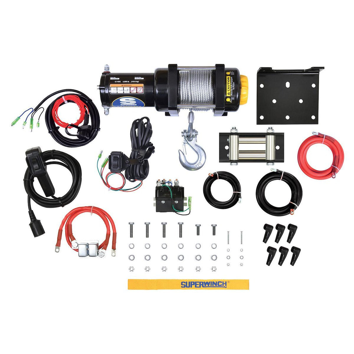 Superwinch Winch, LT Series, 12 V Electric, 4000 lb Line Pull Capacity - 1140220