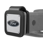Plasticolor Trailer Hitch Cover, For 2 in Receivers, Black/Silver - 002307R01