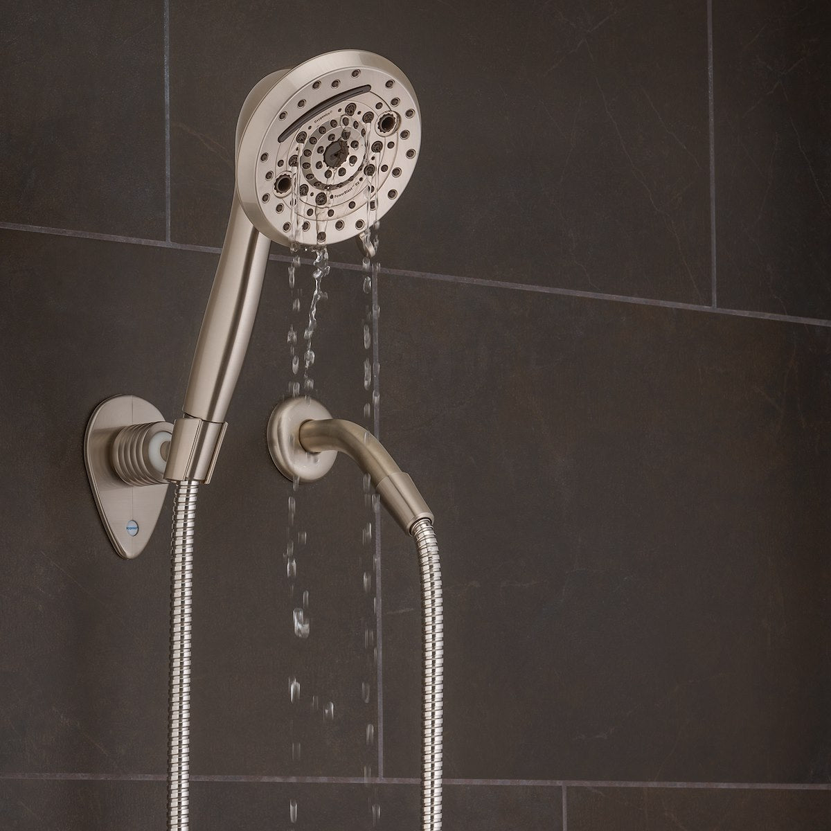 Oxygenics/ ETL Shower Head, Hand Held With 72 in Hose, With 10 Function Spray Settings, 5 in Outer Diameter - 51479