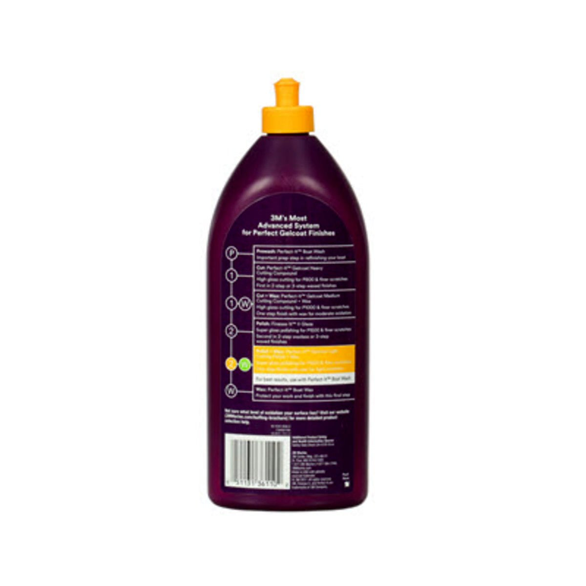 3M Polishing Compound, White, 1 qt Bottle, Case Of 6 - 36110