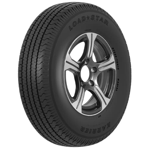 Americana Tire and Wheel Tire, Karrier Radial KR03, ST225 x 75R15, Black Sidewall - 10303
