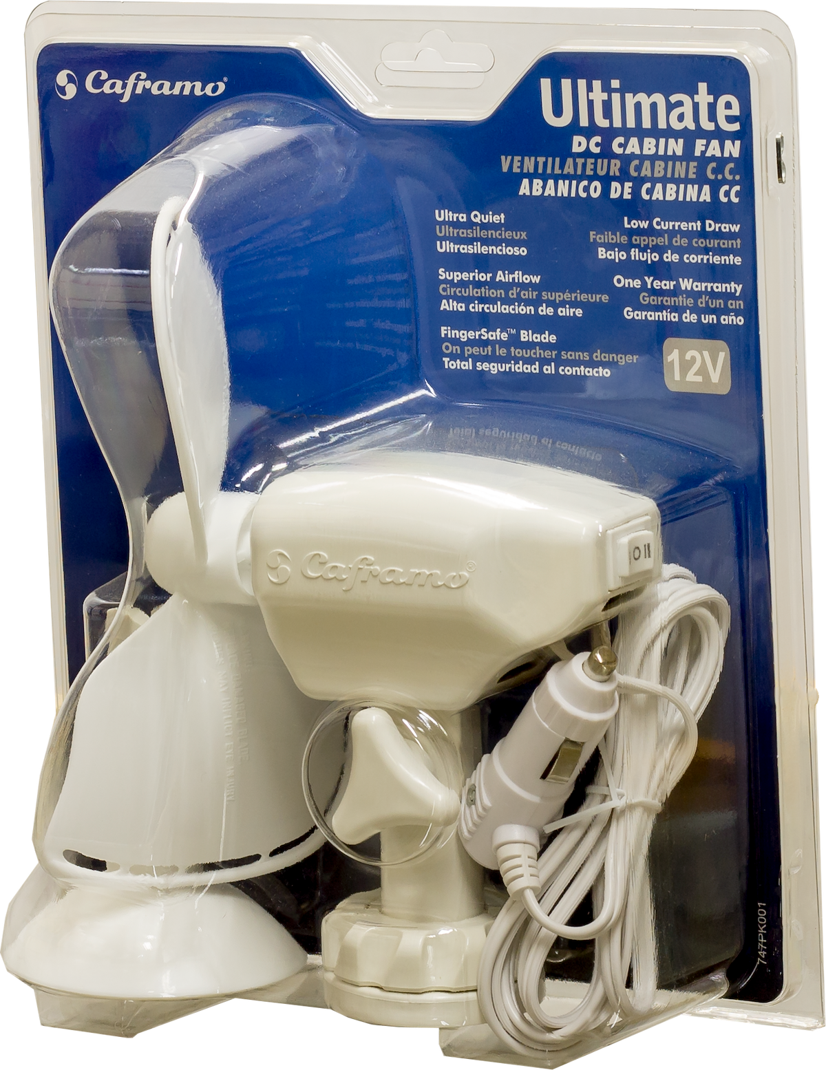 Caframo Limited Fan, 7 in, 2 Speed, 12 V - 747DCWCS