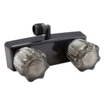 Dura Faucet Shower Control Valve, 2 Valve, 1/4 Turn Washerless Valve, 4 in Center Distance - DF-SA100S1-BK