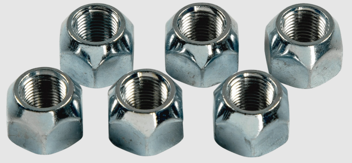 Lippert Lug Nut, 1/2 in x 20 Thread Size, Steel, Pack Of 6 - 2024039632