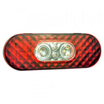 Grote Industries Backup Light - LED, Red/Clear Bulb, Black Oval Housing - 54702