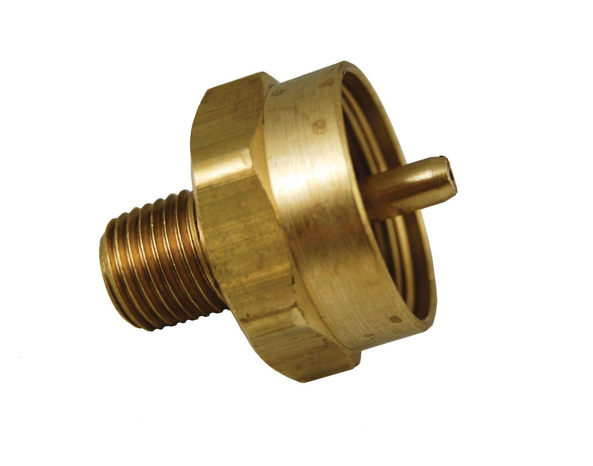 Marshall Excelsior Propane Adapter Fitting, 1 in-20 FNPT Inlet x 1/4 in MNPT Outlet, Brass - ME488
