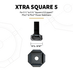 SnapPad Leveling Jack Foot Pad, Fits 5-1/2 in To 5.625 in Square Jack ft, Compatible With PS x1/PS x2 Leveling Systems, Black, Set Of 4 - XTRS5SP4