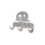 Camco Key Storage Case, 6 in Length x 4-1/4 in Width x 1-1/4 in Depth, Stainless Steel, With 3 Hooks And Double Sided Mounting Tape - 53368